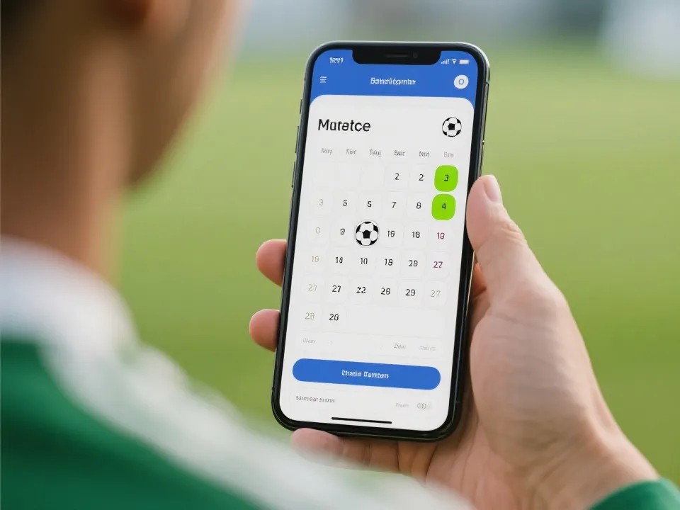 移动端赛程时间表展示示意图